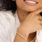 Melinda Maria “Isla” Tennis Bracelet-Gold/White