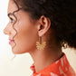 Spartina 449 Palmetto Hoop Earrings-Gold
