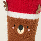 PJ Salvage Cozy Crew Socks-Brown Reindeer