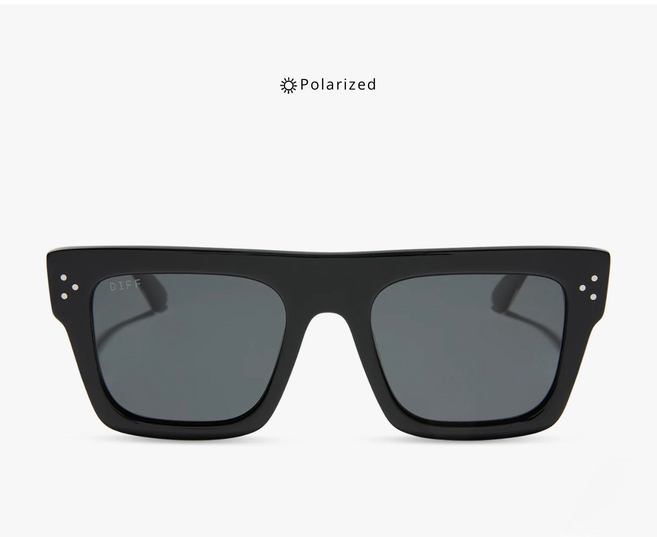 DIFF Eyewear "Roberts" Black/Grey Polarized Sunglasses