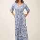 Spartina 449 "Adella" Midi Dress-Flagler Pods Blue