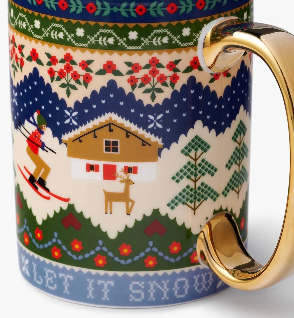 Rifle Paper Co. "Ski Chalet" Porcelain Mug