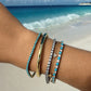 LeMel Dee Alternating Turquoise & CZ Tennis Bracelet-Gold