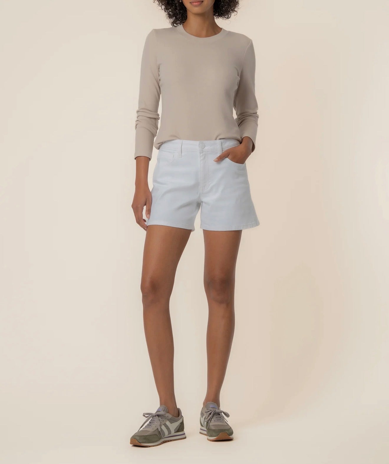 Kut from the Kloth "Jane" High Rise Short - Optic White