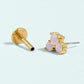 Spartina 449 SP Bubbles Flat Back Stud Earrings-Rose Opal
