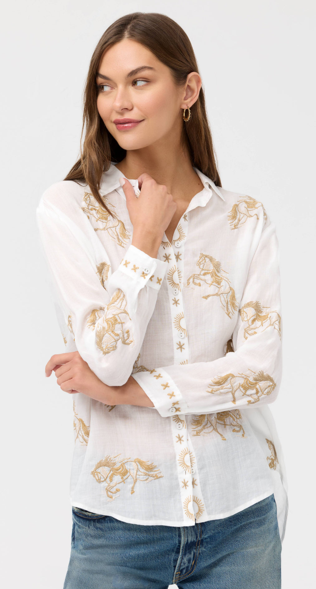 Johnny Was Oversized Shirt-Cheval