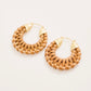 Spartina 449 Wicker Hoop Earrings -Natural