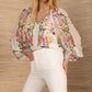 Hale Bob “Aarna” L/S Chiffon Top-Ivory