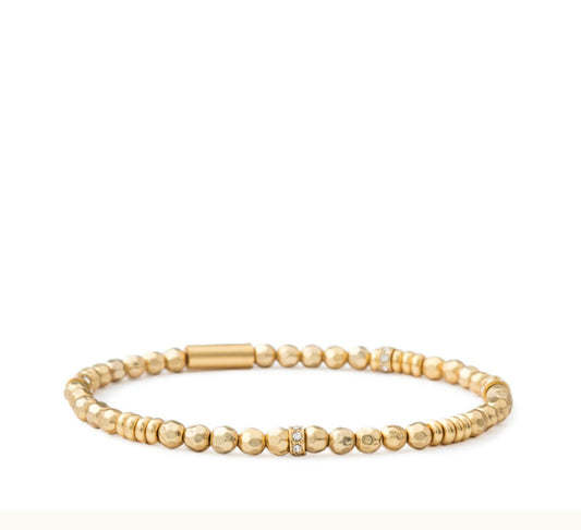 Spartina 449 Stretch Bracelet- Faceted Gold