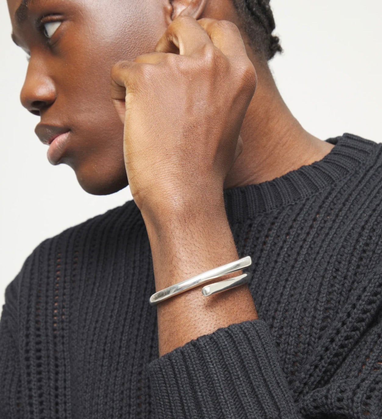 Uno de 50 "Raices" Hinged Bangle-Silver