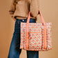 The Darling Effect Everyday Quilted Tote Bag-Everbloom Dusty Rose
