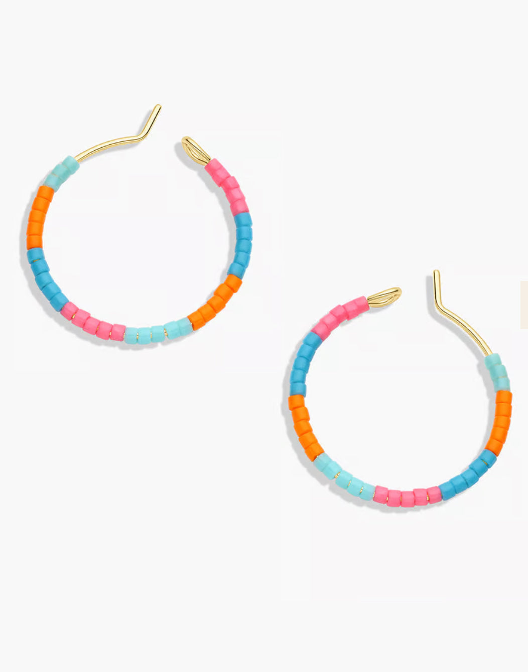 Gorjana Gigi Enamel Stripe Hoops-Miami