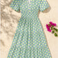 Meet Me in Santorini "Hellenic Petals" Maxi Dress-Green