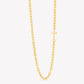 Rizen Mini Chain Breaker Cross Necklace-Gold