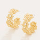 Spartina 449 Posy Party Hoop Earrings-Gold