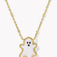Kendra Scott Ghost Short Pendant Necklace-Gold White MOP