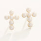 Spartina 449 Sea La Vie Stud Earrings-Faith/Pearl Cross-Gold