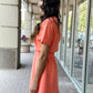 Spanx AirEssentials Cinched T-shirt Dress- Sunset Peach