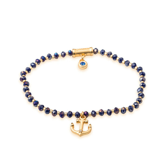 Spartina 449 Twinkle Stretch Bracelet-Blue/Anchor