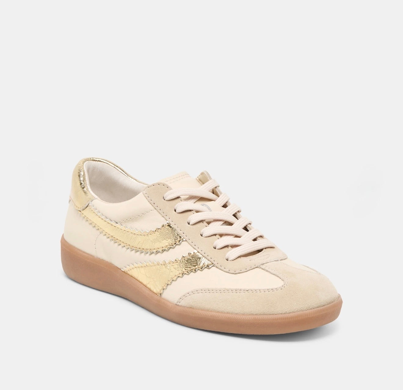 Dolce Vita “Merit” Sneaker-White/Gold Leather