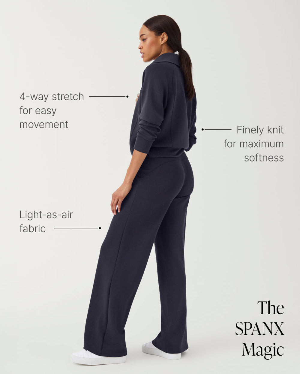 Spanx Air Essentials Wide Leg Pant-Dark Storm