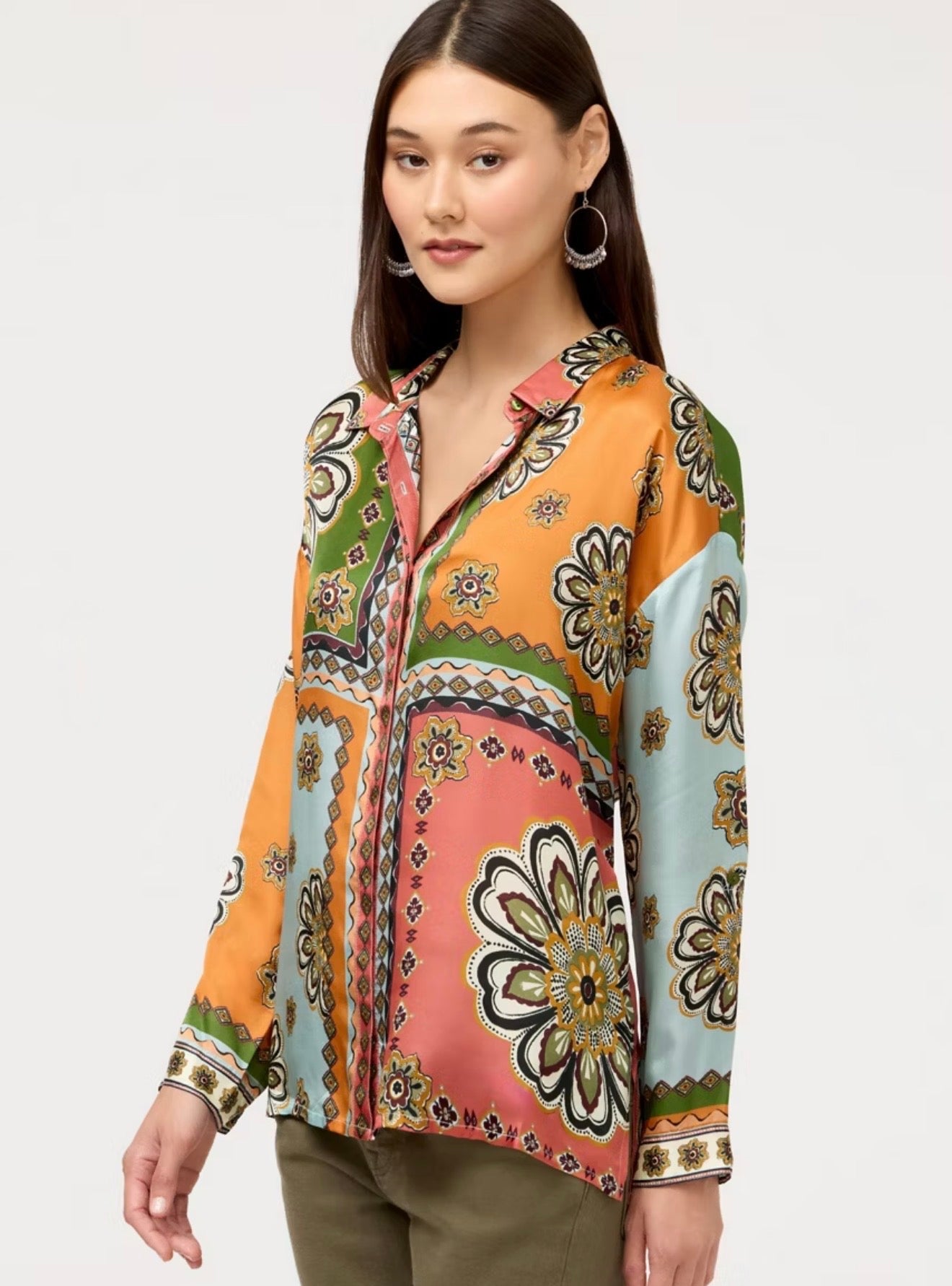 Johnny Was Audrey Button Up Shirt-Kesia