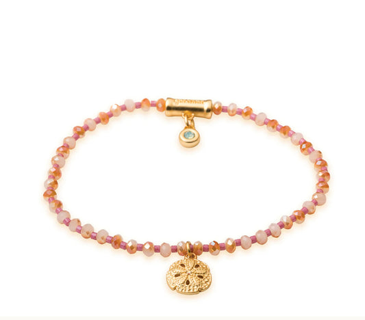 Spartina 449 Twinkle Stretch Bracelet-Tawny/Sand Dollar