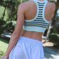 Free People Movement "Go To" Stripe Bra-Frosty Combo