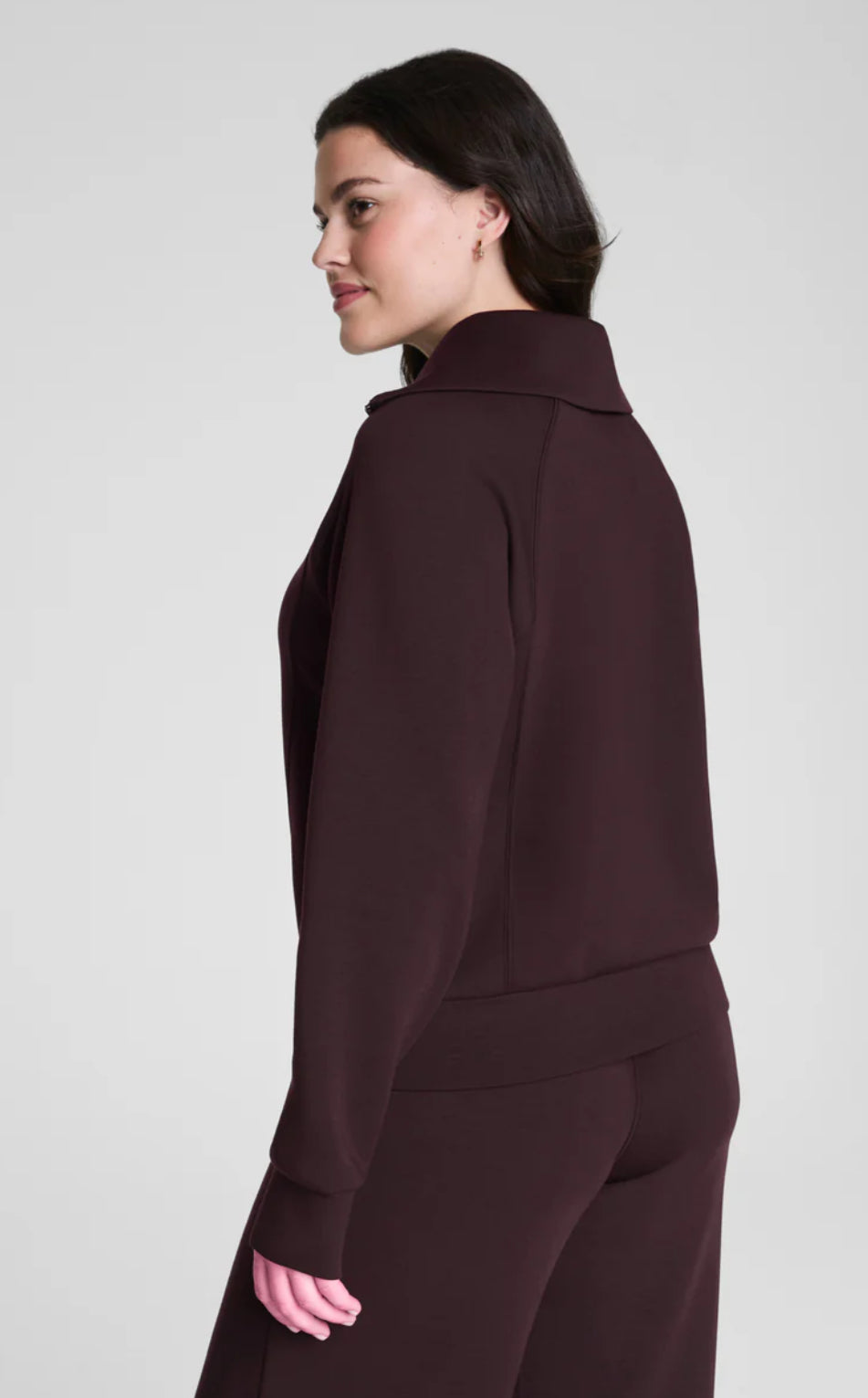 Spanx AirEssentials Half Zip-Truffle