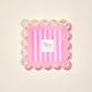 The Darling Effect Square Scalloped Acrylic Frame-Blush