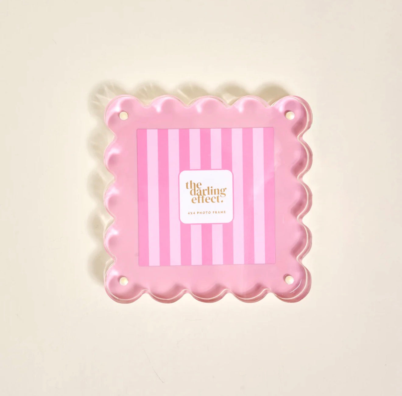 The Darling Effect Square Scalloped Acrylic Frame-Blush