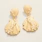 Spartina 449 Scallop Shell Earrings-White Opal