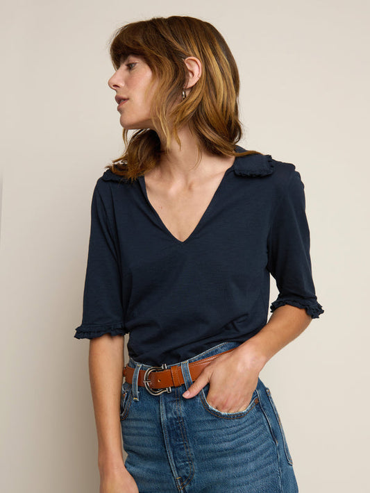 Nation LTD "Allison" Collared Tee-Night Sky
