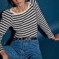 Nation LTD Amelie Top - Pointelle Stripe