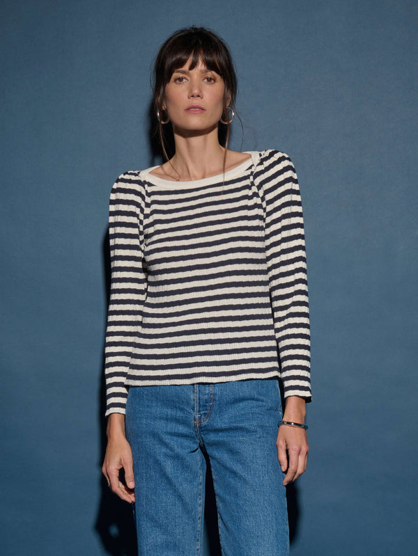 Nation LTD Amelie Top - Pointelle Stripe