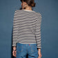 Nation LTD Amelie Top - Pointelle Stripe
