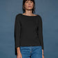 Nation LTD "Amelie" Envelope Neck Top-Jet Black