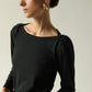 Nation LTD "Amelie" Envelope Neck Top-Jet Black