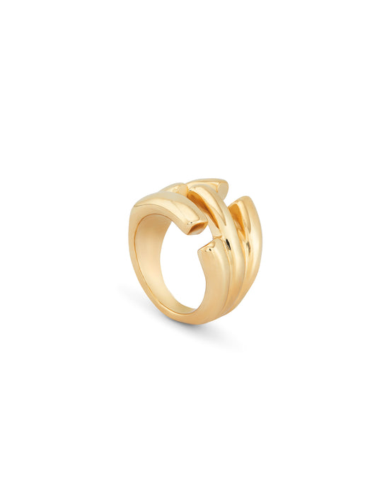 Uno de 50 "Electrik" Ring-Gold
