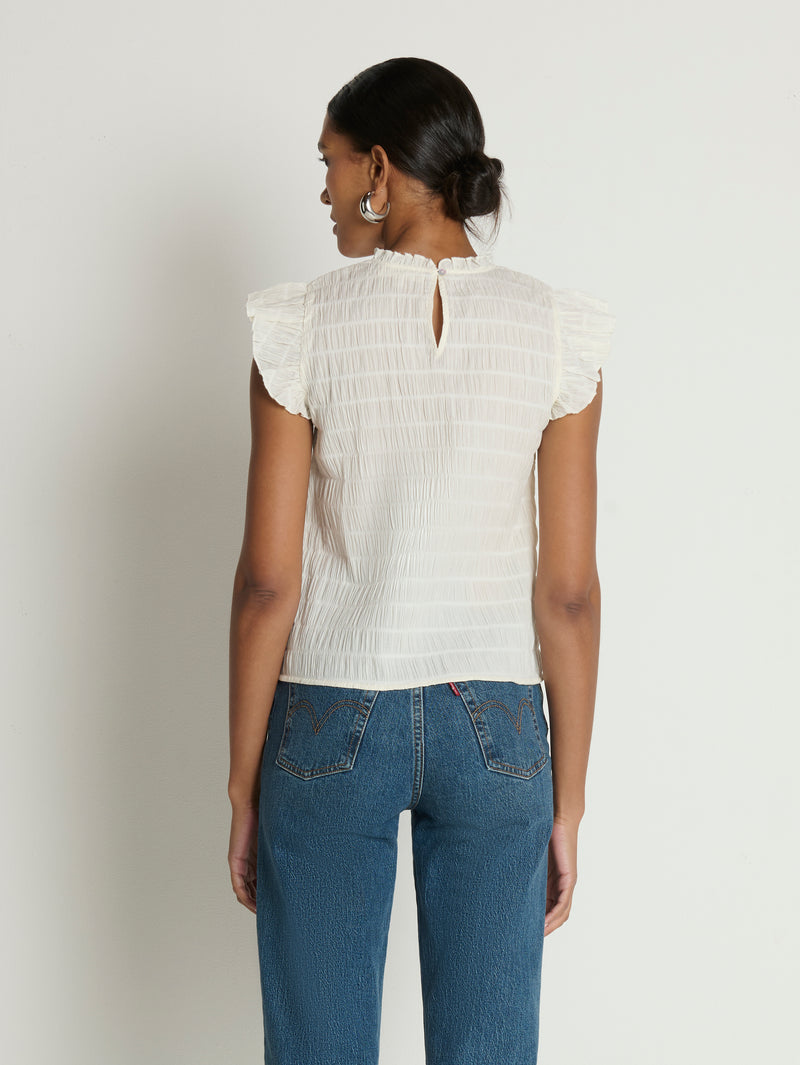 Nation LTD “Ashley” Ruffle Tank - Porcelain