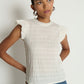 Nation LTD “Ashley” Ruffle Tank - Porcelain