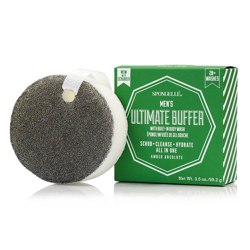 Men's Spongelle Super Buffer Amber Absolut- 20+ Washes (Green Box)