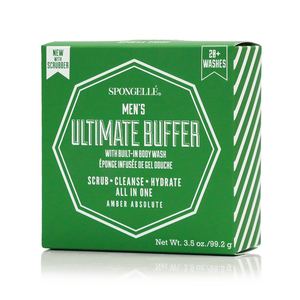 Men's Spongelle Super Buffer Amber Absolut- 20+ Washes (Green Box)
