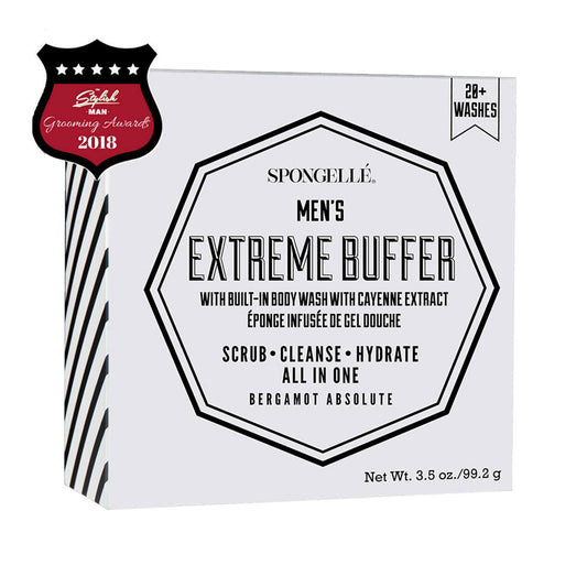 Spongelle Men's Extreme Buffer - 20+ Washes (White Box)