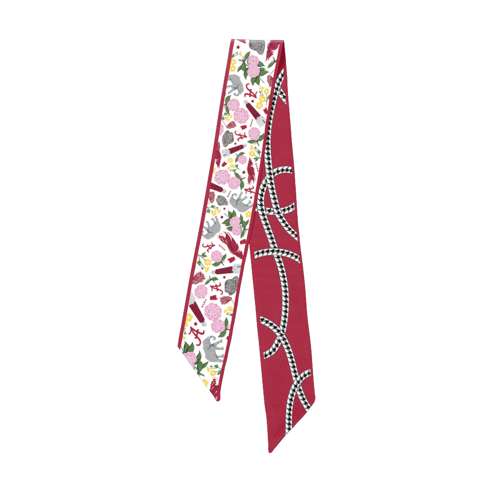 Saturday Silks "Alabama Crimson Tide" Skinny Scarf