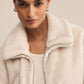 Z Supply Amethyst Fur Jacket - Crystal