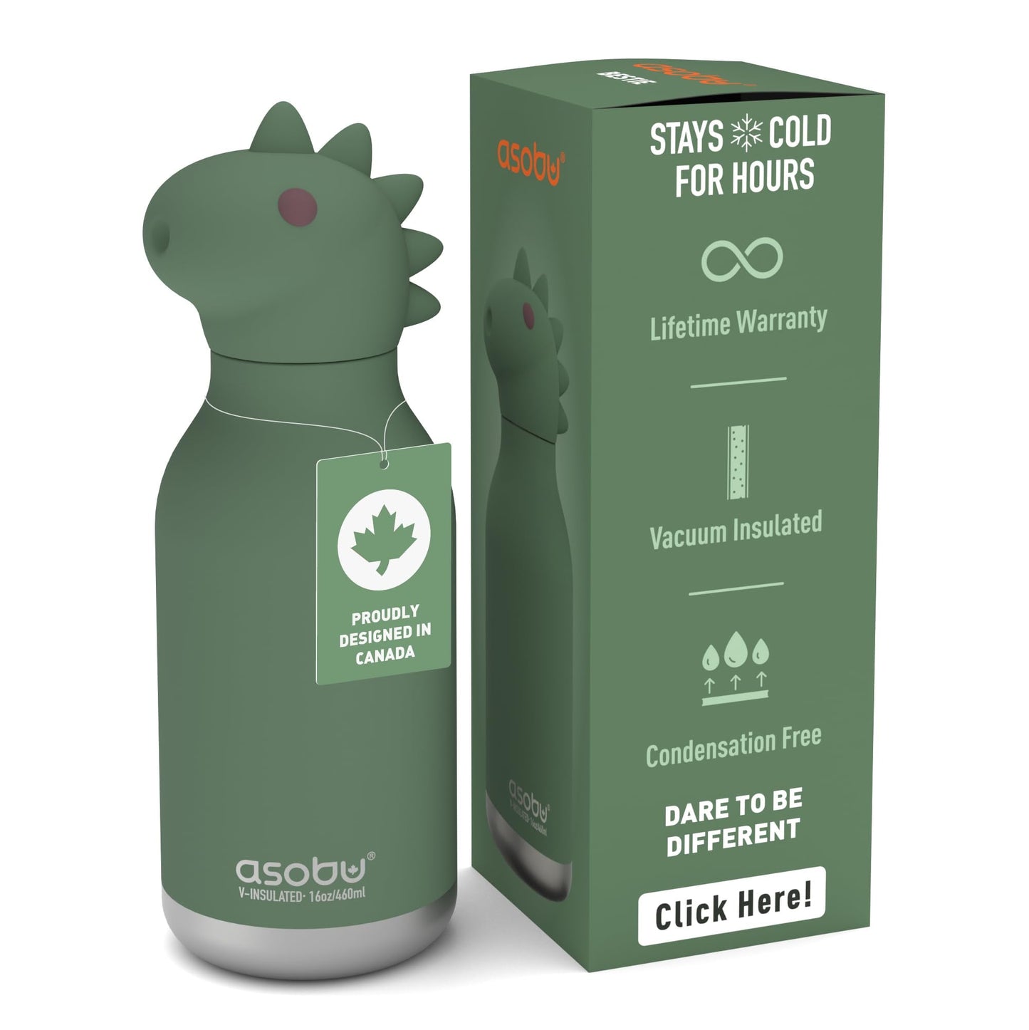 ASOBU Bestie Water Bottle - Dinosaur