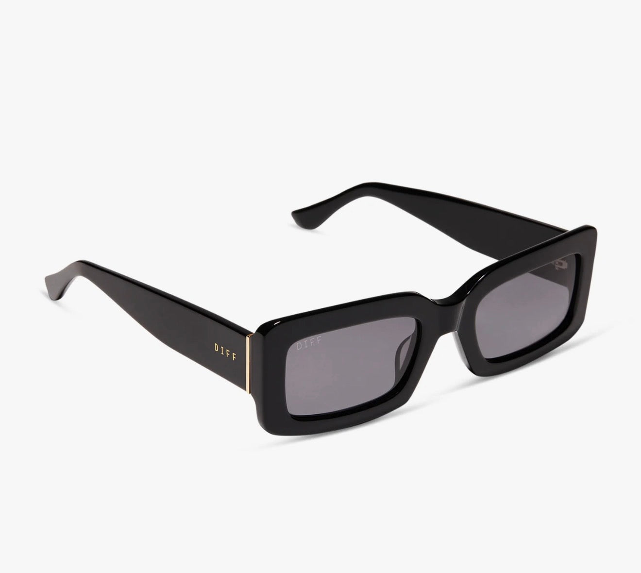Diff Eyewear “Indy” Black Grey Polarized Sunglasses
