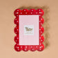 The Darling Effect Rectangle Scalloped Acrylic Frame-Tiny Hearts