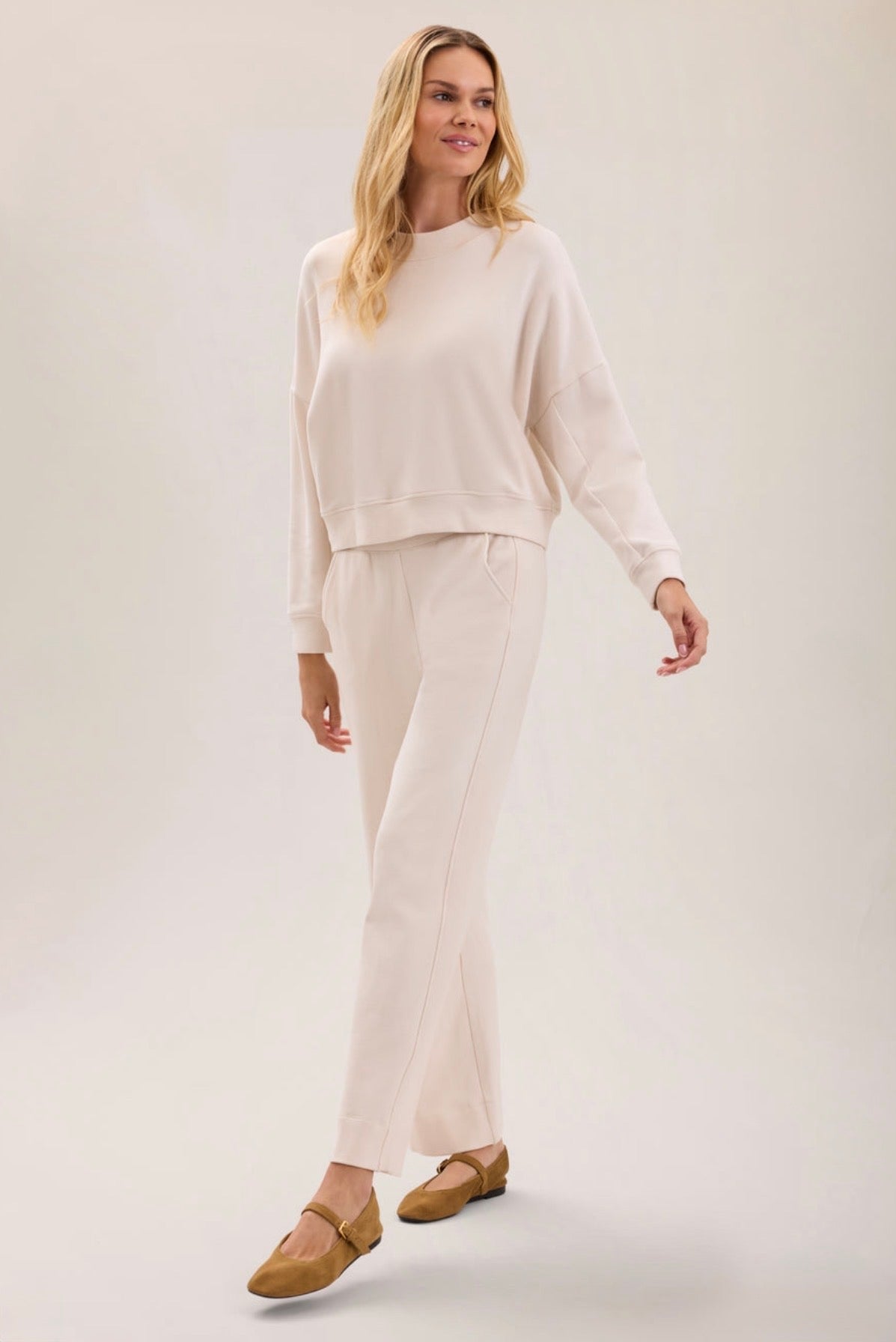 Barefoot Dreams Brushed Fleece Pant-Sand Dune